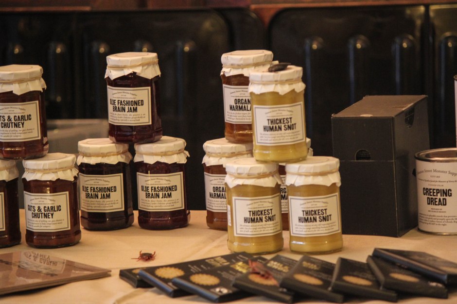 Products from Ministry of Stories on sale in the foyer